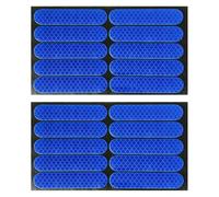 Homeponnew Lot de 20 autocollants réfléchissants imperméables à motif nid d'abeille hexagonaux pour garniture intérieure de voiture et moyeu de roue