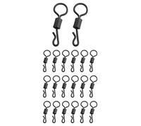 Homeponnew Lot de 20 bas de ligne de pêche à la carpe - 24 x 6 mm - 20 pièces en acier inoxydable - Caractéristiques : dimensions : 24 mm de longueur totale