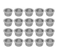 Homeponnew Lot de 20 filtres en acier inoxydable pour pipe à fumer, filtre concave en métal pour tabac, résistant à la rouille et durable, 16 x 12 x 8 mm, argenté