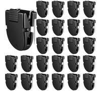 Homeponnew Lot de 25/50 clips de séparation de panneau en plastique noir et blanc pour photos, notes, mémos, 3,5 cm (25 pièces, noir)