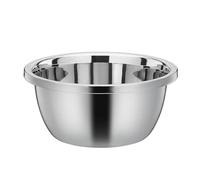 Homeponnew Lot de 3 bols mélangeurs en acier inoxydable pour salade, fouet et préparation des repas, avec bord plat (24 cm, 28 cm, 32 cm)