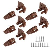Homeponnew Lot de 3 guides de tiroir - Pièces de rechange pour glissières et rails - Matériau PP - Marron - Roulement à billes lisses pour armoire de cuisine, armoire, coiffeuse