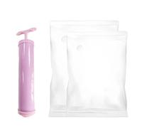 Homeponnew Lot de 3 sacs de rangement sous vide avec pompe manuelle pour vêtements, couettes et voyages, protection contre l'humidité et la poussière, blanc, 100 x 110 cm