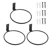 Homeponnew Lot de 3 supports muraux en métal pour pot de fleurs - Support de panier suspendu robuste avec revêtement en poudre antirouille - Diamètre extérieur M : 21/16/11 cm