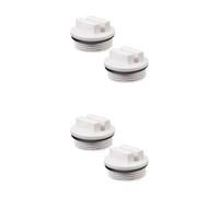 Homeponnew Lot de 4 bouchons de piscine filetés mâles NPT de 3,8 cm pour lignes de retour de piscine et vannes de vidange de filtre, bouchon d'hivernage avec joint torique, matériau PC, blanc