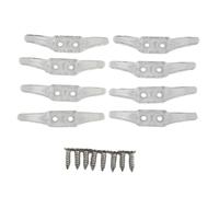 Homeponnew Lot de 4 crochets de fixation murale en plastique robuste avec vis pour la sécurité des enfants et des animaux domestiques, tendeur de cordon et de chaîne pour store enrouleur, transparent