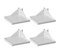 Homeponnew Lot de 4 étagères d'angle pour poteaux de 16 mm, étagère d'angle pour tente de croissance des plantes, blanc, 15 x 20 x 5 cm, cadre de rangement en plastique avec design à clipser, blanc