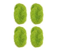 Homeponnew Lot de 4 ou 10 tampons réutilisables en microfibre pour balayeuse Swiffer, recharge lavable à sec et humide, vert ou bleu
