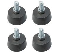 Homeponnew Lot de 4 patins de nivellement à vis pour exercice de vélo et équipement de fitness | Support fixe antidérapant | Filetage M10 | Métal noir