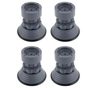 Homeponnew Lot de 4 pieds d'amortissement antidérapants réglables pour machine à laver, sèche-linge, table, chaise, canapé, lit, pour coussinets absorbant les vibrations en TPR, base de 9 cm, hauteur