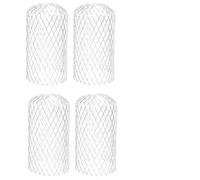 Homeponnew Lot de 4 protections de gouttière en maille métallique pour piège à débris de feuilles, convient aux becs de descente de 5,1 à 10,2 cm, étanche et résistant aux intempéries en aluminium