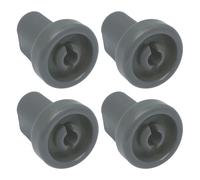 Homeponnew Lot de 4 roulettes de rechange pour panier de lave-vaisselle AEG, Favorit, Privileg et Zanussi - Roulettes en plastique ABS, installation rapide sans outil, gris