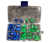 Homeponnew Lot de 40 borniers à vis de montage PCB 2P 3P 2,54 mm 6 A 150 V Rouge et bleu pour cartes Arduino Raspberry Pi IO appareils DAQ