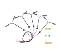 Homeponnew Lot de 5 éclairages de plate-forme avec lampadaire LED à l'échelle 1:160 pour modélisme ferroviaire et trains, 3 V CC/AC, résistances incluses