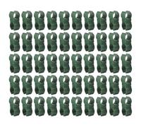 Homeponnew Lot de 50 connecteurs de poteau de plantes pour systèmes de support de jardin - Boucles réglables en plastique vert pour poteaux de 11 mm/16 mm/20 mm