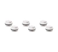 Homeponnew Lot de 6 bouchons de piscine filetés mâles NPT de 3,8 cm pour lignes de retour de piscine et vannes de vidange de filtre, bouchon d'hivernage avec joint torique, matériau PC, blanc