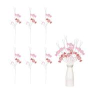 Homeponnew Lot de 6 pics décoratifs de Noël pour bonbons avec sucettes tourbillon rose et pour cannes à bonbons, 75 cm, décorations festives en fer et plastique