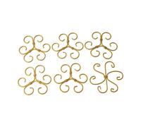 Homeponnew Lot de 6 supports pour plantes grimpantes - Support de plantes en fer - Doré - 11 x 11 x 8 cm - Construction robuste pour l'intérieur et l'extérieur - En forme de cœur