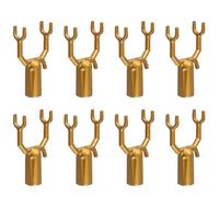 Homeponnew Lot de 8 piquets de support en alliage d'aluminium pour arbres fruitiers lourds, béquilles de jardin pour éviter les dommages causés par le vent et la neige, 10 x 6 cm, doré