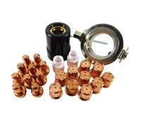 Homeponnew LT50 Consommables pour cutter plasma et guide de coupe pour Trafimet CB50 CB70 Kit de rechange avec 24 pièces y compris buse électrode diffuseur diffuseur en céramique