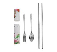 Homeponnew Matériau en acier inoxydable Fabriqué en acier inoxydable, cet ensemble de vaisselle de camping est résistant à l'usure et très durable. Il n'est pas...