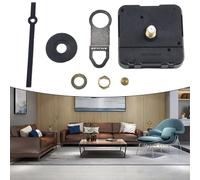 Homeponnew Mécanisme d'horloge à quartz avec aiguilles et fixations, longueur de la tige 16,8 mm, pour cadrans d'horloge jusqu'à 9 mm d'épaisseur, noir, 55 x 55 x 16 mm A