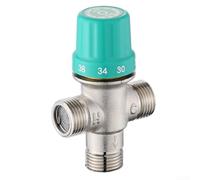 Homeponnew Mélangeur thermostatique en cuivre, contrôle précis de la température avec filtre intégré, parfait pour la cuisine et les systèmes de chauffage (B)