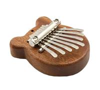 Homeponnew Mini lecteur de pouce à 8 touches - Lecteur de musique portable en bois avec 8 mélodies - Boîte à musique portable pour la Saint-Valentin et les cadeaux d'anniversaire, marron (petit ours)