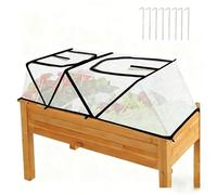 Homeponnew Mini serre pliable pour protection contre le gel - Couverture de plante en polyéthylène avec aérations et cadre en fer, 119,2 x 38,1 x 33 cm, noir/blanc