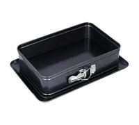 Homeponnew Moule à gâteau rectangulaire avec fond amovible, 33 x 23 x 7 cm en acier au carbone pour cheesecake, tiiramisu, mousse, lave-vaisselle