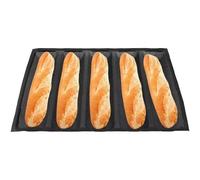 Homeponnew Moule à pain perforé pour pain fait maison, moule à pain anti-adhésif en silicone avec circulation d'air pour une croûte croustillante, construction robuste en acier au carbone, noir