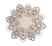Homeponnew Nappe ronde en dentelle florale, polyester anti-poussière pour la maison, festival, pique-nique, table à manger et table basse, taille S/pour M/L/XL
