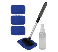 Homeponnew Nettoyant pour vitres de voiture ultime avec poignée d'extension, grattoir à glace et marteau de sécurité pour le nettoyage du pare-brise et des vitres de la maison