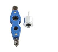 Homeponnew Nettoyeur de tuyaux en cuivre pour perceuse avec poignée hexagonale, têtes de brosse de 15 mm et 22 mm, outil de nettoyage de bornes de batterie 4 en 1 pour plomberie et utilisation