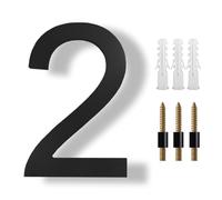 Homeponnew Numéro de maison flottant de 20,3 cm, affichage d'adresse moderne en acrylique pour façade de rue résidentielle, noir, 200 mm, avec matériel d'installation