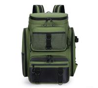 Homeponnew Pack de pêche avec espaces dédiés pour cannes, moulinets et accessoires pendant les sorties, Voir image, Noir