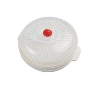 Homeponnew Panier vapeur pour four à micro-ondes avec couvercle pour légumes et aliments, design double ou simple couche pour une cuisson facile à un seul niveau