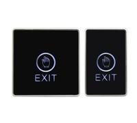 Homeponnew Panneau d'interrupteur tactile pour contrôle d'accès - 12 V CC, acrylique et polycarbonate ignifuge, 86 x 86 mm, montage mural avec indicateur bicolore, noir