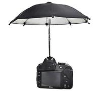 Homeponnew Parapluie pour appareil photo avec interface griffe pour protection solaire, compatible avec appareils photo reflex numériques et sans miroir, noir