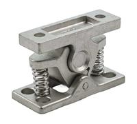 Homeponnew Pare-chocs de porte avec mécanisme à ressort, alliage de zinc et acier inoxydable 304 double loquet à rouleau pour un maintien sûr, butée de porte robuste pour camping, bateaux, caravanes