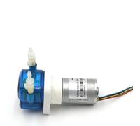 Homeponnew Petite pompe péristaltique CC pour liquides visqueux et non visqueux avec débit stable, fonctionnement 12 V/24 V à faible bruit (HEB10-12 V)