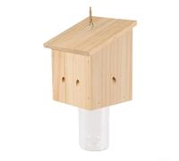 Homeponnew Piège à abeilles et guêpes en bois naturel résistant aux intempéries pour lutter contre les parasites en plein air avec motif sans dommage (A)
