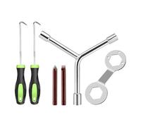 Homeponnew Pince d'extension à ressort pour machine à laver, intérieur et extérieur, jeu de clés de démontage avec embouts en acier de 8/10/12 mm, poignée argentée de 80 mm de long, compatible avec la