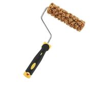 Homeponnew Pinceau rouleau de peinture avec texture imitation algues en coton, noyau en acier inoxydable, grip antidérapant pour une application lisse et uniforme de peinture murale, 310 x 160 mm