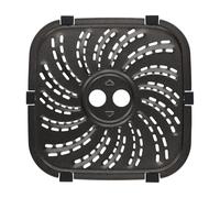 Homeponnew Plaque de gril pour friteuse à air comprimé PowerXL Vortex Pro Air Fryer Plus, acier au carbone, revêtement antiadhésif, avec poignée et languettes en caoutchouc (22 x 22 cm)