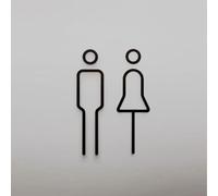 Homeponnew Plaque de toilettes en acrylique pour porte ou mur pour WC Restroofor M - Panneau d'âge avec finition galvanisée pour une navigation claire dans Hofor Me, bureau, café ou Washroofor M