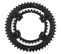 Homeponnew Plateau de pédalier pour vélo de route 53-39T 110 BCD double compatible avec les manivelles Shimano 105 R7000 R8000 FC-R9100 7075-T651 Aluminium Noir