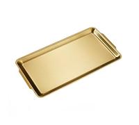 Homeponnew Plateau de rangement alimentaire en acier inoxydable, plat pour barbecue, plaque de cuisson et assiette à fruits, 5 tailles, argent ou or, pour cuisine, restauration et usage domestique