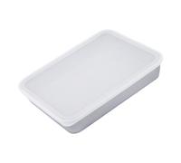 Homeponnew Plateau profond en acier inoxydable avec couvercle pour la cuisson, le service et le stockage des aliments - Petit, moyen ou grand (23 x 17 x 5,1 cm)