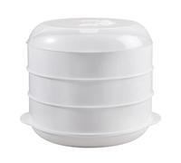 Homeponnew Plateau vapeur en plastique multicouche pour petits pains, somme faible et légumes, résistant aux hautes températures et passe au lave-vaisselle à trois couches